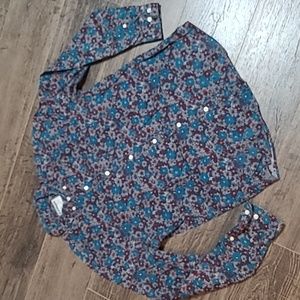 Express Mens Buttondown L/S Floral Print Size Medium